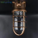 GobekUsa Clear Glass Jar Ceiling Lamp for Bathroom Kitchen Outdoor - Waterproof Caged Mount