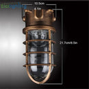 GobekUsa Clear Glass Jar Ceiling Lamp for Bathroom Kitchen Outdoor - Waterproof Caged Mount