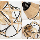 Vintage Industrial Hemp Rope Plug-In Pendant Light