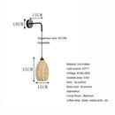 Vintage industrial hemp rope wall lamp bedroom rattan sconce by Decorbites
