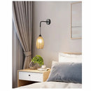 Vintage industrial hemp rope wall lamp bedroom rattan sconce by Decorbites