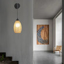 Vintage industrial hemp rope wall lamp bedroom rattan sconce by Decorbites