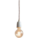 Vintage industrial matte white ceramic led pendant lamp kitchen light by Decorbites