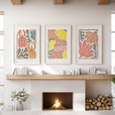Boho Chic Botanical Decor. Set of 3 Abstract Flowers Prints by Wall Art Set