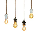Vintage japanese ceramic led pendant light kitchen black & white by Decorbites