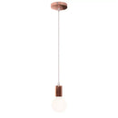 Vintage led wood ceiling pendant light dining room glass globe by Decorbites