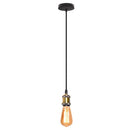 Vintage led wood ceiling pendant light dining room glass globe by Decorbites