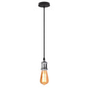 Vintage led wood ceiling pendant light dining room glass globe by Decorbites