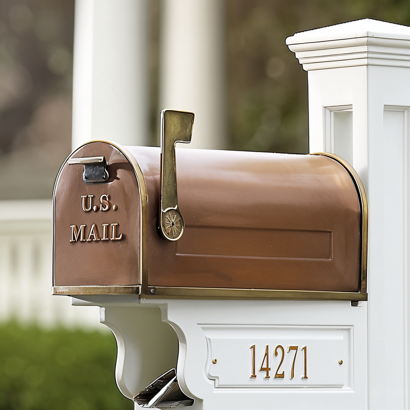 Vintage Look Handmade Copper Mailbox