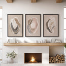 Vintage Oyster Shell Sketch. Minimalist Coastal Wall Art Set by Wall Art Set