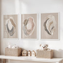 Vintage Oyster Shell Sketch. Minimalist Coastal Wall Art Set by Wall Art Set