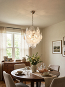 Vintage Murano Lattimo Glass White Chandelier