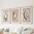 Vintage Oyster Shell Sketch. Minimalist Coastal Wall Art Set by Wall Art Set