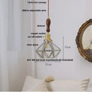 GobekUsa Ceramic Knob Switch LED Pendant Lamp, Nordic Walnut Wood Hanging Light Fixtures for Living Room
