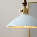 GobekUsa Ceramic Knob Switch LED Pendant Lamp, Nordic Walnut Wood Hanging Light Fixtures for Living Room