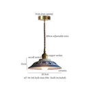 GobekUsa Cyan Ceramic LED Pendant Light for Loft Cafe Bar Decor