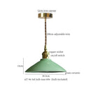 GobekUsa Cyan Ceramic LED Pendant Light for Loft Cafe Bar Decor
