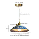 GobekUsa Cyan Ceramic LED Pendant Light for Loft Cafe Bar Decor