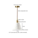 GobekUsa Cyan Ceramic LED Pendant Light for Loft Cafe Bar Decor