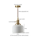 GobekUsa Cyan Ceramic LED Pendant Light for Loft Cafe Bar Decor