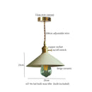 GobekUsa Cyan Ceramic LED Pendant Light for Loft Cafe Bar Decor