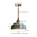 GobekUsa Cyan Ceramic LED Pendant Light for Loft Cafe Bar Decor