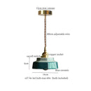 GobekUsa Cyan Ceramic LED Pendant Light for Loft Cafe Bar Decor