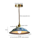 GobekUsa Cyan Ceramic LED Pendant Light for Loft Cafe Bar Decor
