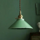 GobekUsa Cyan Ceramic LED Pendant Light for Loft Cafe Bar Decor