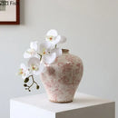 GobekUsa Cracked Texture Blue & White Porcelain Vase, Table Decor, Flower Arrangement Aesthetic