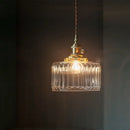 GobekUsa Clear Glass LED Copper Pendant Lighting for Minimalist Decor
