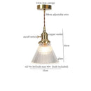 GobekUsa Clear Glass LED Copper Pendant Lighting for Minimalist Decor