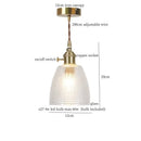 GobekUsa Clear Glass LED Copper Pendant Lighting for Minimalist Decor