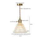 GobekUsa Clear Glass LED Copper Pendant Lighting for Minimalist Decor