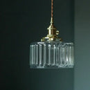 GobekUsa Clear Glass LED Copper Pendant Lighting for Minimalist Decor