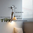 GobekUsa Ceramic LED Wall Sconce Pull Chain Switch, Modern Nordic Bathroom Mirror Light