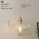 GobekUsa Glass Copper Pendant Light: Modern Nordic Style Hanging Lamp for Kitchen, Dining, and Living Room