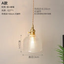 GobekUsa Glass Copper Pendant Light: Modern Nordic Style Hanging Lamp for Kitchen, Dining, and Living Room