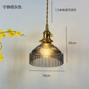 GobekUsa Glass Hanging Lamp with Switch: Modern Nordic Copper Pendant Light Fixtures