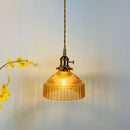 GobekUsa Glass Hanging Lamp with Switch: Modern Nordic Copper Pendant Light Fixtures