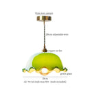 GobekUsa Cream Glass Copper LED Pendant Lamp for Kitchen Bedroom Living Room
