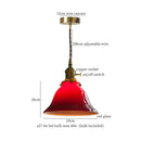 GobekUsa Cream Glass Copper LED Pendant Lamp for Kitchen Bedroom Living Room