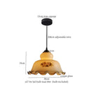 GobekUsa Cream Glass Copper LED Pendant Lamp for Kitchen Bedroom Living Room