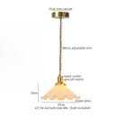 GobekUsa Cream Glass LED Pendant Lamp - Nordic Minimalist Brass Hanging Light