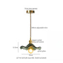 GobekUsa Cream Glass LED Pendant Lamp - Nordic Minimalist Brass Hanging Light