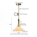 GobekUsa Cream Glass LED Pendant Lamp - Nordic Minimalist Brass Hanging Light