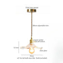 GobekUsa Cream Glass LED Pendant Lamp - Nordic Minimalist Brass Hanging Light