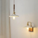 GobekUsa Ceramic Walnut Wood LED Pendant Light Fixture for Dining Room and Home Decor
