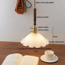 GobekUsa Copper Walnut LED Pendant Lights, Modern Hanging Lamp for Hallway, Bedroom, Dining Room