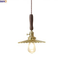 GobekUsa Copper Walnut LED Pendant Lights, Modern Hanging Lamp for Hallway, Bedroom, Dining Room